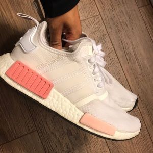 Adidas white and pink NMD